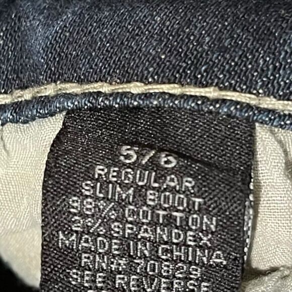 Twenty One Black Rue 21 Bootcut Jeans Womens 5/6 Distressed Blue Pockets Western - Picture 8 of 11